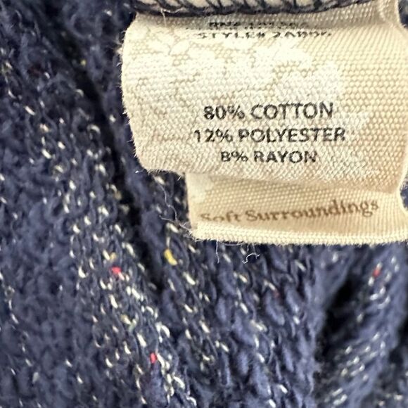 Soft Surroundings Lazy Day Terry Lounge Dress in Navy | XS - Picture 11 of 12